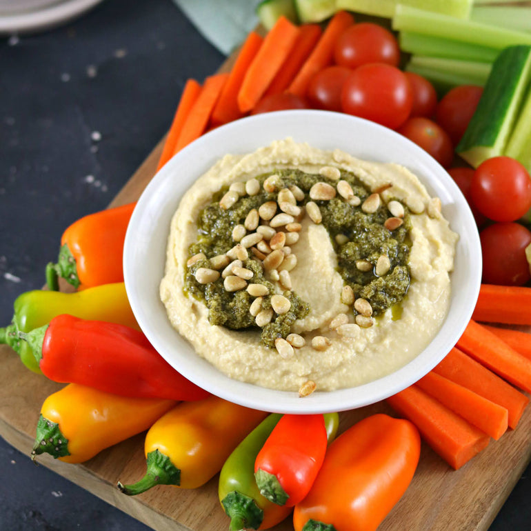 Pesto & Pine Nut Hommus Hack (makes 1 serve) – SSS Foods